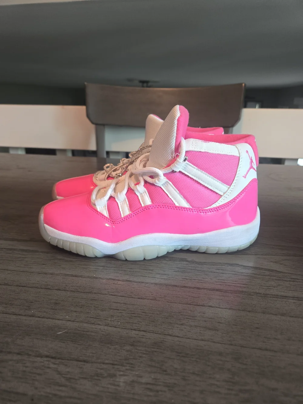 Nike Air Jordan Retro Pink & White  High-Top Sneakers